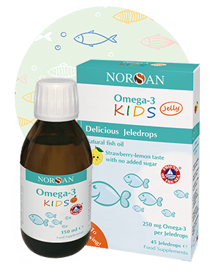 Norsan Omega-3 Kids Jelly za djecu s okusom jagode i limuna